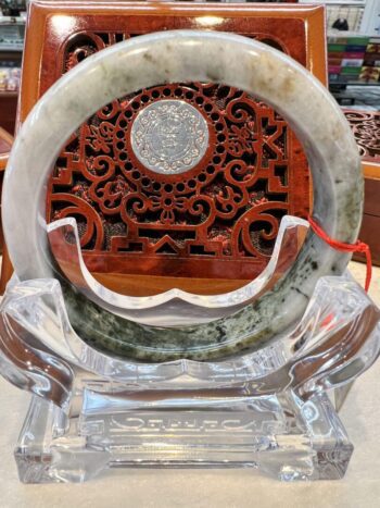 A close up of the inside of an asian style chair