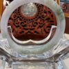 A close up of the inside of an asian style chair