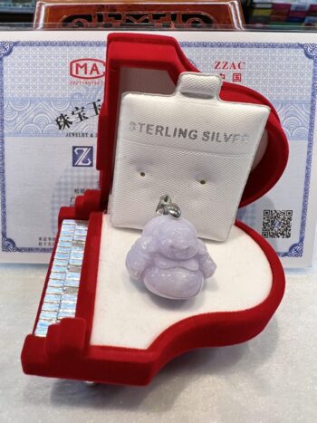 A red box with a purple buddha sitting in it