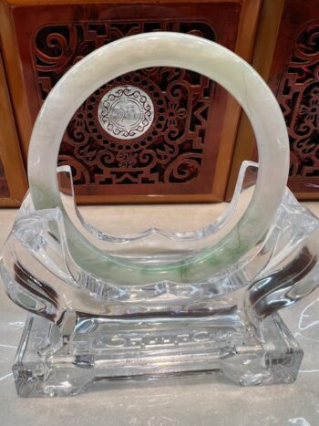 Real Jade Bangle #4000166, Size: 54mmX5X5 - Image 3