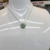 Real Certified Jade Donut Pendant, Dime Size  (Free Adjustable 925 Silver Chain Chain Included)