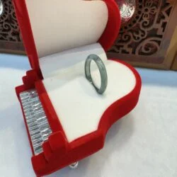 Certified Grade A Real Jade Ring, Size: 3.75