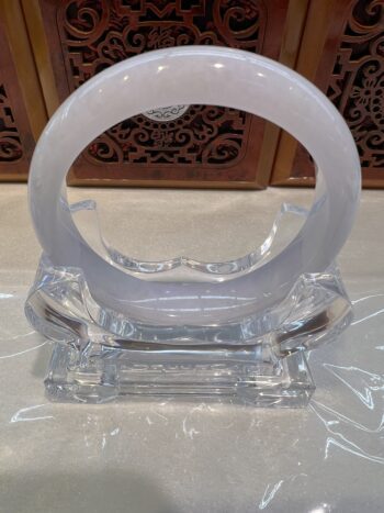 Certified Real Jade Bangle (Jadeite) #400088, Size: 61mm