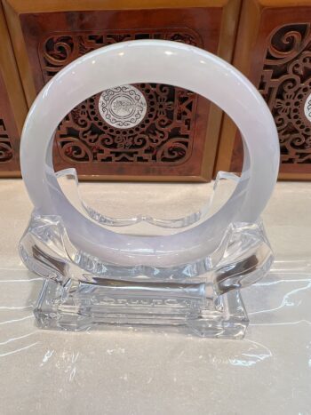 Certified Real Jade Bangle (Jadeite) #400107, Size: 61.5mm - Image 5