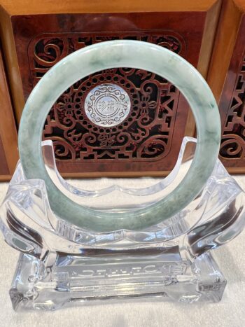 Real Jade Bangle #5002095, Size: 54mmX5X5 - Image 7