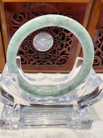 Real Jade Bangle #5002046, Size: 54mmX5X5 - Image 9