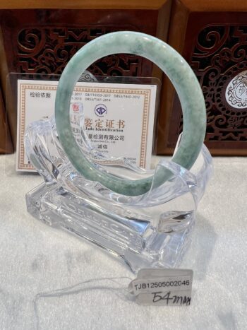 Real Jade Bangle #5002046, Size: 54mmX5X5 - Image 4