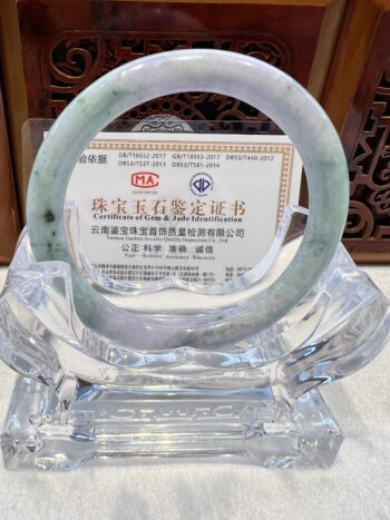 Real Jade Bangle #5002012, Size: 54mmX5X5 - Image 6