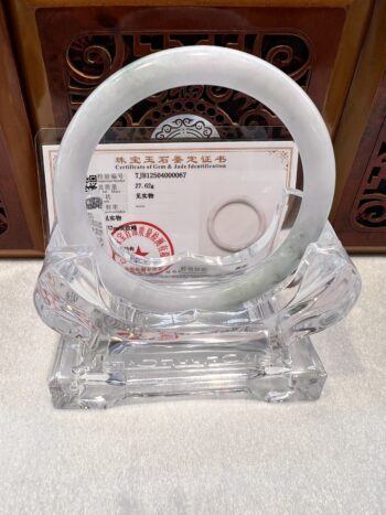 Real Jade Bangle #4000067, Size: 56mmX5X5 - Image 7