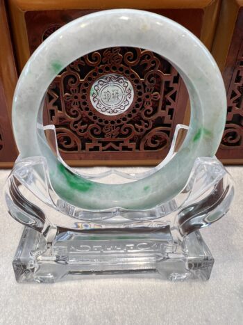 Real Jade Bangle #475156, Size: 56mm - Image 12