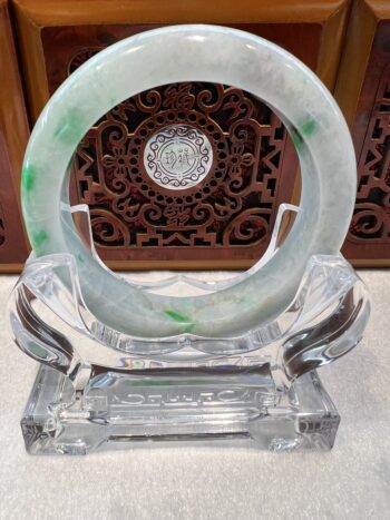 Real Jade Bangle #475156, Size: 56mm - Image 15