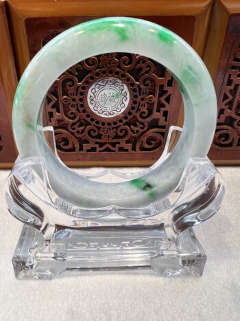 Real Jade Bangle #475156, Size: 56mm - Image 13