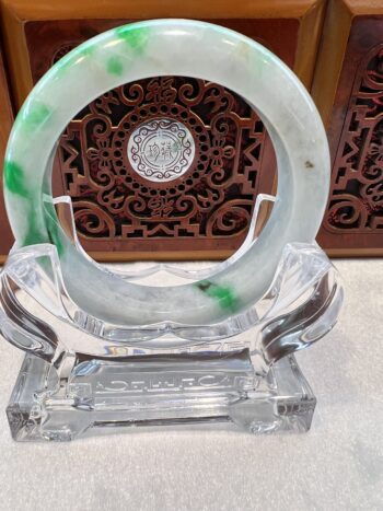 Real Jade Bangle #475156, Size: 56mm - Image 9