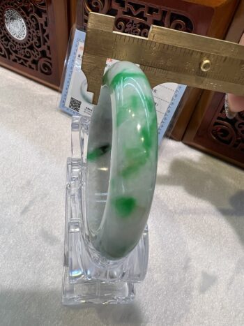 Real Jade Bangle #475156, Size: 56mm - Image 11