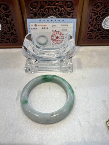 Real Jade Bangle #475156, Size: 56mm - Image 4