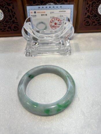 Real Jade Bangle #475156, Size: 56mm - Image 6