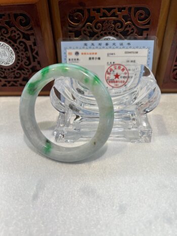 Real Jade Bangle #475156, Size: 56mm - Image 5