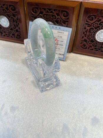Real Jade Bangle #475116, Size: 56mm - Image 5