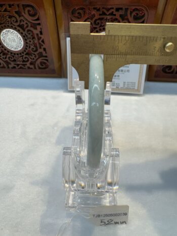Certified Real Jade Bangle (Jadeite) #5002039, size 52mm - Image 3