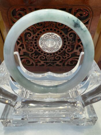 Certified Real Jade Bangle (Jadeite) #5002004, size 53mm - Image 7