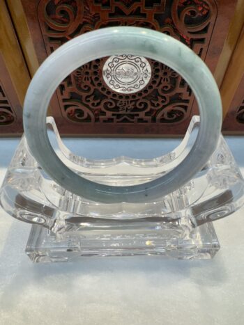 Certified Real Jade Bangle (Jadeite) #5001987, size 52mm - Image 7