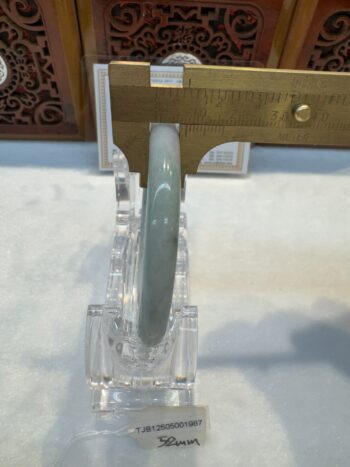 Certified Real Jade Bangle (Jadeite) #5001987, size 52mm - Image 5