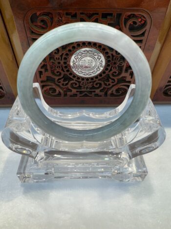 Certified Real Jade Bangle (Jadeite) #5002030, size 53mm - Image 3