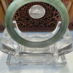Certified Real Jade Bangle (Jadeite) #5002922, size 53mm