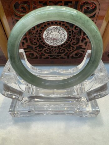 Certified Real Jade Bangle (Jadeite) #5002922, size 53mm