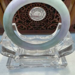 Certified Real Jade Bangle (Jadeite) #5001879, size 53mm