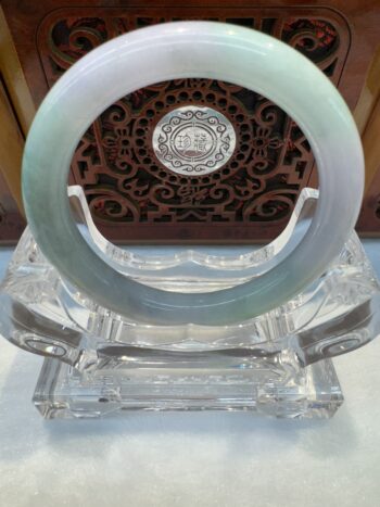Certified Real Jade Bangle (Jadeite) #5001879, size 53mm - Image 3