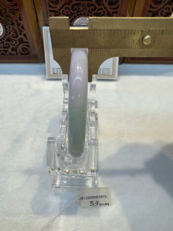Certified Real Jade Bangle (Jadeite) #5001879, size 53mm - Image 5