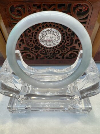 Certified Real Jade Bangle (Jadeite) #5002021, size 53mm - Image 3
