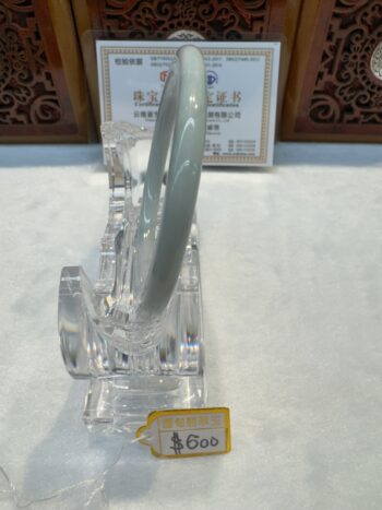 Certified Real Jade Bangle (Jadeite) #5002021, size 53mm - Image 5