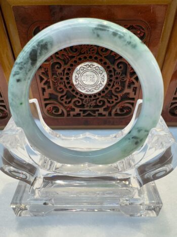 Certified Real Jade Bangle (Jadeite) #5001902, size 53mm