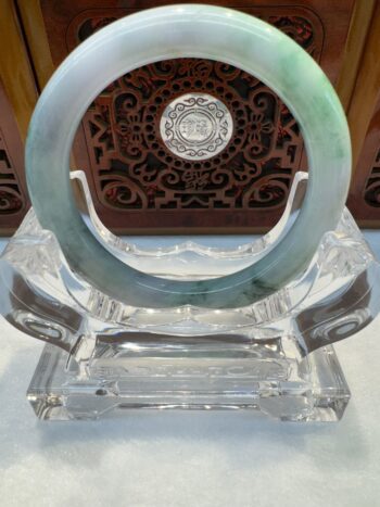 Certified Real Jade Bangle (Jadeite) #5001902, size 53mm - Image 6