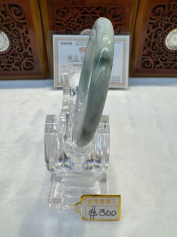 Certified Real Jade Bangle (Jadeite) #5001990, size 53mm - Image 7