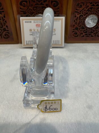 Certified Real Jade Bangle (Jadeite) #5002340, size 53mm - Image 4