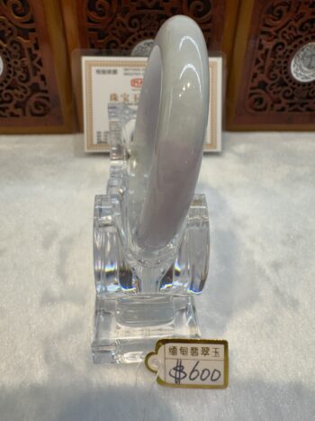 Certified Real Jade Bangle (Jadeite) #5002410, size 53mm - Image 7