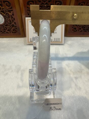 Certified Real Jade Bangle (Jadeite) #5002410, size 53mm - Image 3