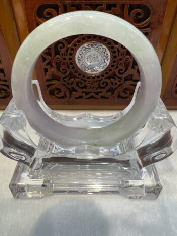 Certified Real Jade Bangle (Jadeite) #5002511, size 53mm - Image 3