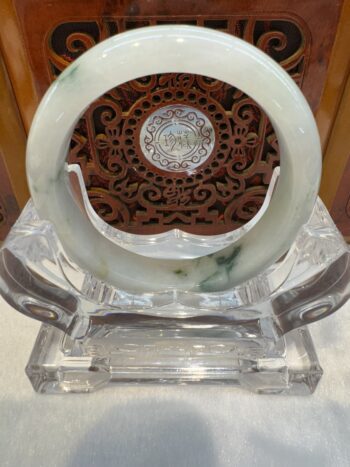 Certified Real Jade Bangle (Jadeite) #5002541, size 53mm - Image 4