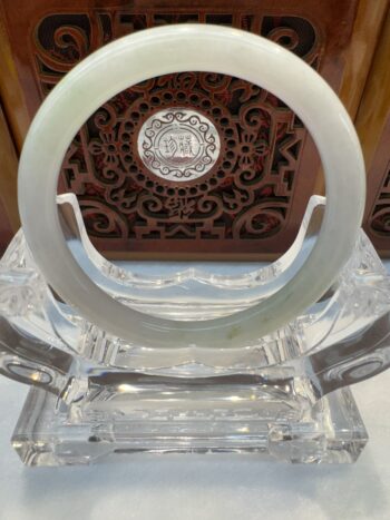 Certified Real Jade Bangle (Jadeite) #5001829, size 55mm - Image 3