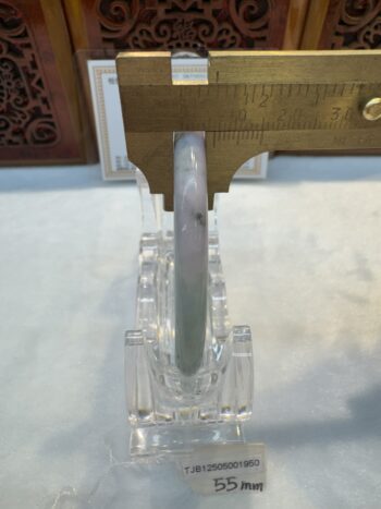 Certified Real Jade Bangle (Jadeite) #5001950, size 55mm - Image 6
