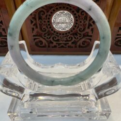Certified Real Jade Bangle (Jadeite) #5001950, size 55mm