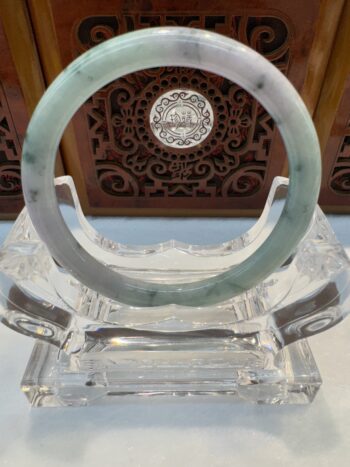 Certified Real Jade Bangle (Jadeite) #5001950, size 55mm