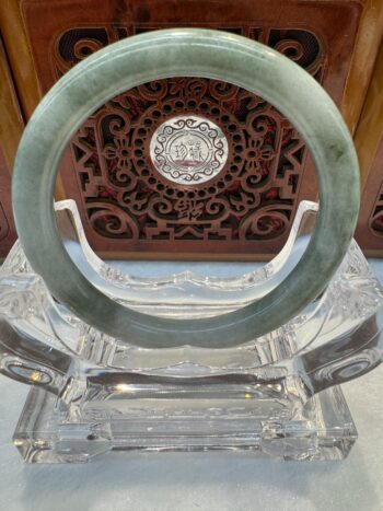 Certified Real Jade Bangle (Jadeite) #4001610, size 55mm