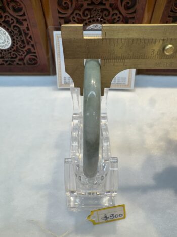 Certified Real Jade Bangle (Jadeite) #4001610, size 55mm - Image 7