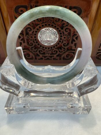 Certified Real Jade Bangle (Jadeite) #5001913, size 55mm - Image 5
