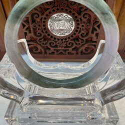 Certified Real Jade Bangle (Jadeite) #5001913, size 55mm